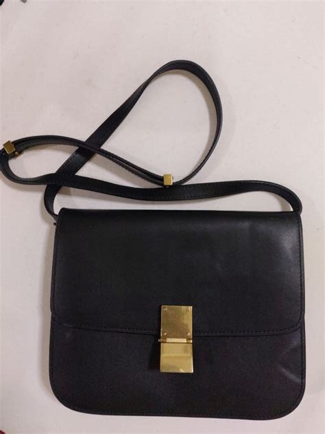 celine sling bag black